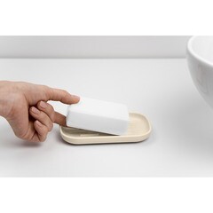 Мыльница для ванной Ambient Flux настольная пластик бежевая (AFX041ABSBG) - фото 2