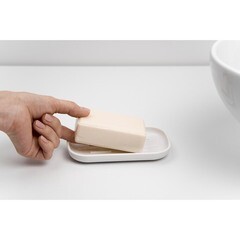 Мыльница для ванной Ambient Flux настольная пластик белая (AFX039ABSWT) - фото 3