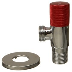 Кран латунный Terma 1/2 НР(ш) х 1/2 НР(ш) для подключения бытовой техники хром вентиль угловой (26213) - фото 6