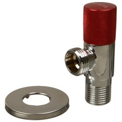 Кран латунный Terma 1/2 НР(ш) х 1/2 НР(ш) для подключения бытовой техники хром вентиль угловой (26213) - фото 5