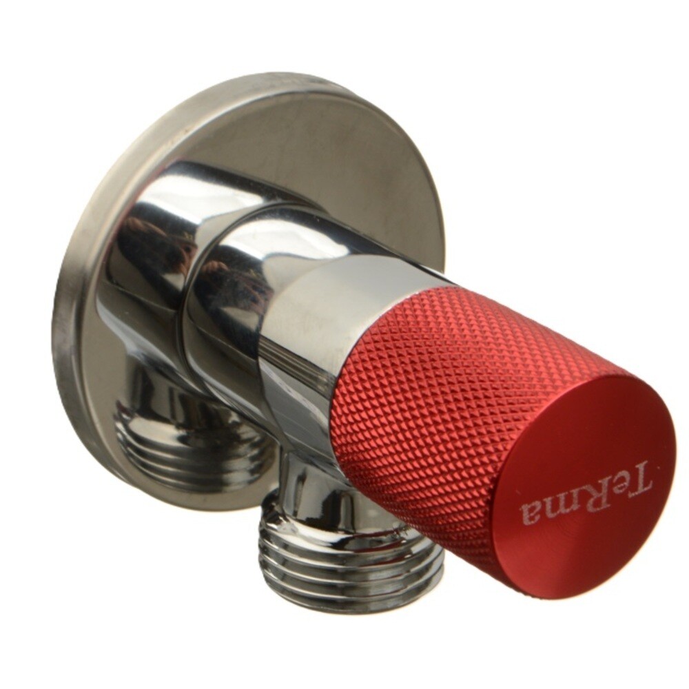 Изображение товара Латунный угловой кран Terma 1/2 НР для водопроводных систем, разборный, с керамической буксой