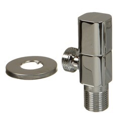 Кран латунный Terma 1/2 НР(ш) х 1/2 НР(ш) для подключения бытовой техники хром вентиль угловой (26216) - фото 6