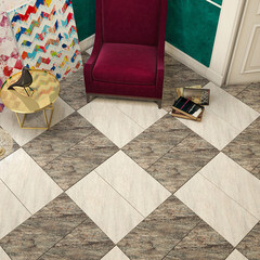 Керамогранит Керамин Quartzite 7 белый 600х300х9 мм (9 шт.=1,62 кв.м) - фото 16