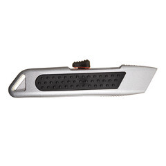 Нож строительный Hesler 19 мм с трапециевидным выдвижным лезвием металлический корпус - фото 5