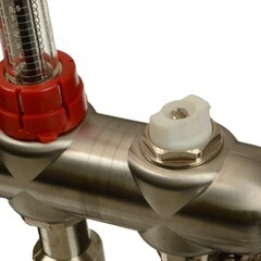 Коллекторная группа с расходомерами Terma 1 ВР(г) х 8 выходов 3/4 НР(ш) ЕК х 1 ВР(г) - фото 7