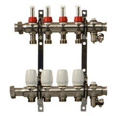 Коллекторная группа с расходомерами Terma 1 ВР(г) х 4 выхода 3/4 НР(ш) ЕК х 1 ВР(г) - фото 11