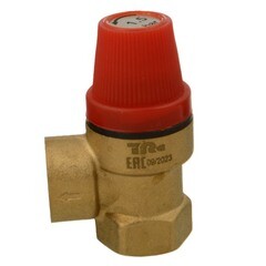 Клапан предохранительный Terma 1/2 ВР(г) х 1/2 ВР(г) 1,5 бар для систем отопления 120 °С KVs 0,5 (88081) - фото 4