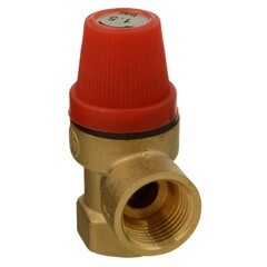 Клапан предохранительный Terma 1/2 ВР(г) х 1/2 ВР(г) 1,5 бар для систем отопления 120 °С KVs 0,5 (88081) - фото 1