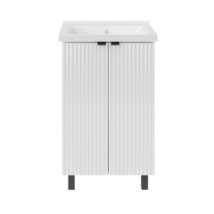 Тумба под раковину АСБ-Мебель Дора 50 см напольная белая (9969) - фото 6