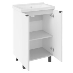 Тумба под раковину АСБ-Мебель Дора 50 см напольная белая (9969) - фото 5