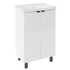 Тумба под раковину АСБ-Мебель Дора 50 см напольная белая (9969) - фото 1