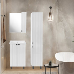 Тумба под раковину АСБ-Мебель Дора 50 см напольная белая (9969) - фото 2