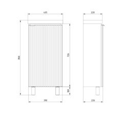 Тумба под раковину АСБ-Мебель Дора 40 см напольная белая (9968) - фото 2