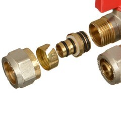 Коллектор Terma 3/4 ВР(г) х 2 выхода 16 обж(ц) х 3/4 НР(ш) с шаровыми кранами (35991) - фото 3