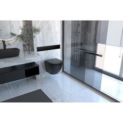 Комплект инсталляции Abber с унитазом Bequem с кнопкой черной и сиденьем микролифт (AC1100MB-AC0105-AC0120MB) - фото 3