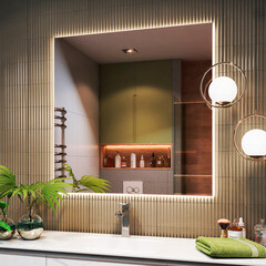 Зеркало с подсветкой квадратное 100х100 см бесконтактный сенсор Vigo Quadro Comfort (146) - фото 3