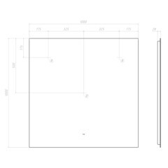 Зеркало с подсветкой квадратное 100х100 см бесконтактный сенсор Vigo Quadro Comfort (146) - фото 2