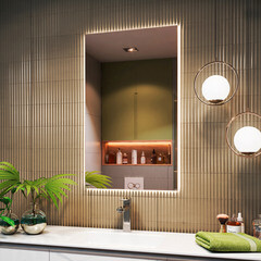 Зеркало с подсветкой прямоугольное 60х100 см бесконтактный сенсор Vigo Quadro Comfort (144) - фото 2