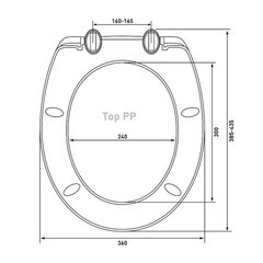 Сиденье для унитаза Top PP полипропилен без микролифта (021354) - фото 2