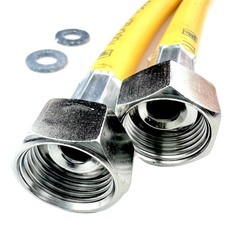 Шланг для газа ПВХ армированный Tuboflex 3/4 ВР(г) х 3/4 ВР(г) 60 см желтый - фото 4