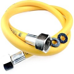 Шланг для газа ПВХ армированный Tuboflex 3/4 ВР(г) х 3/4 ВР(г) 60 см желтый - фото 3