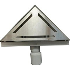 Изображение товара Трап душевой горизонтальный Terma Т2 с комбинированным затвором 200х200 мм d40/50 мм решетка из нержавеющей стали (36130)