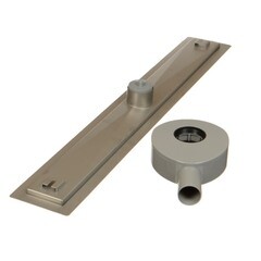 Лоток душевой Terma Лайн с комбинированным затвором 700х70 мм d40/50 мм решетка из нержавеющей стали (31614) - фото 7