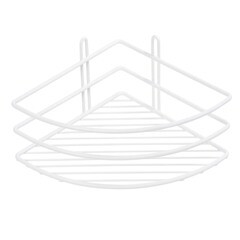 Полка для ванной Fixsen Муар угловая 275х200х104 мм металл белая (710W-1) - фото 1