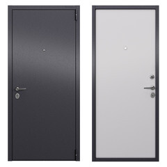 Изображение товара Дверь входная Torex Элегант Лайт правая букле графит - дуб белый матовый 950х2050 мм