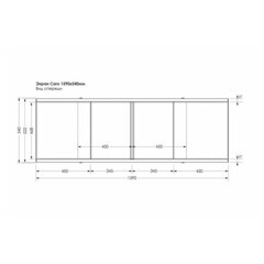 Экран для ванны фронтальный Метакам Caro ПВХ 160х54 см белый раздвижной (4650208862083) - фото 2