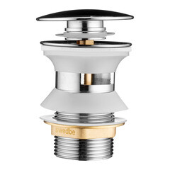 Донный клапан Swedbe клик-клак 1 1/4 с переливом хром (0003) - фото 1