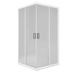Душевой уголок Метакам Universal белый 100х100х185 см квадрат стекло прозрачное 6 мм (KKS_016282) - фото 1