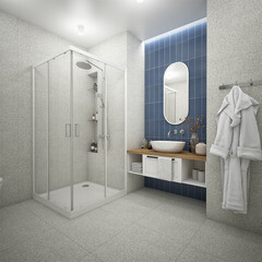 Душевой уголок Метакам Universal белый 100х100х185 см квадрат стекло прозрачное 6 мм (KKS_016282) - фото 3