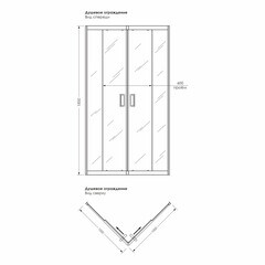 Душевой уголок Метакам Universal белый 100х100х185 см квадрат стекло прозрачное 6 мм (KKS_016282) - фото 2