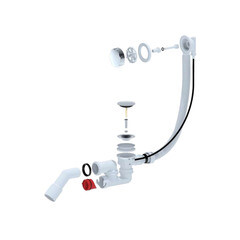 Сифон для ванны АНИ пласт 1 1/2х40 мм регулируемый с выпуском d70 мм с соединением 40/50 мм (EM421DIY) - фото 7