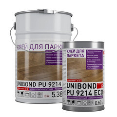 Клей для паркета полимерный Unibond PU 9214 eco двухкомпонентный 5,38 кг + 0,62 кг - фото 1