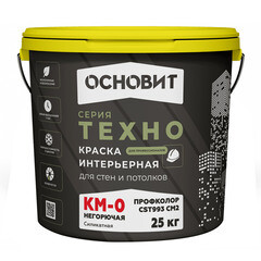 Изображение товара Краска моющаяся Основит Техно Профколор СSt993 база A белая 25 кг