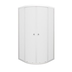 Душевой уголок Triton Вельвет белый 90х90х174,5 см четверть круга стекло матовое 4 мм - фото 1