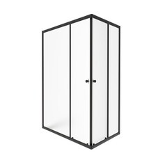 Душевой уголок Triton Вента-БВ черное 119х79х185 см прямоугольник стекло матовое 4 мм - фото 4