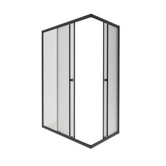 Душевой уголок Triton Вента-БВ черное 119х79х185 см прямоугольник стекло матовое 4 мм - фото 5