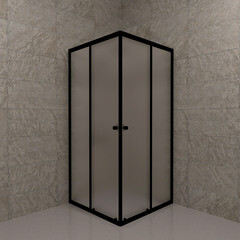 Душевой уголок Triton Вента-БВ черное 90х90х185 см квадрат стекло матовое 4 мм - фото 4