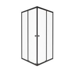 Изображение товара Душевой уголок Triton Вента-БВ черное 90х90х185 см квадрат стекло матовое 4 мм