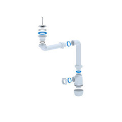 Сифон для раковины и мойки АНИ пласт 1 1/2х40 мм со смещением с выпуском d70 мм с соединением 40 мм (A5000) - фото 5