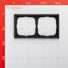 Рамка Systeme Electric ArtGallery двухместная карбон (GAL001002) - фото 3