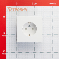 Розетка Systeme Electric ArtGallery встраиваемая белая со шторками (GAL000145) - фото 2