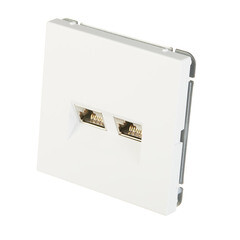 Розетка компьютерная Systeme Electric ArtGallery встраиваемая белая 2хRJ45 (GAL000188) - фото 3