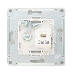 Розетка телевизионная/ компьютерная Systeme Electric ArtGallery встраиваемая белая TV/ RJ45 (GAL000189) - фото 2