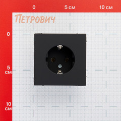 Розетка Systeme Electric ArtGallery встраиваемая карбон (GAL001043) - фото 3