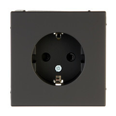 Розетка Systeme Electric ArtGallery встраиваемая карбон со шторками (GAL001045) - фото 1