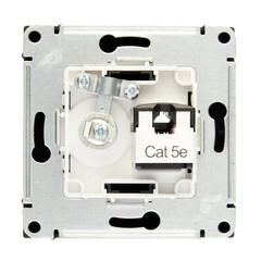 Розетка телевизионная/ компьютерная Systeme Electric ArtGallery встраиваемая карбон TV/ RJ45 (GAL001089) - фото 4